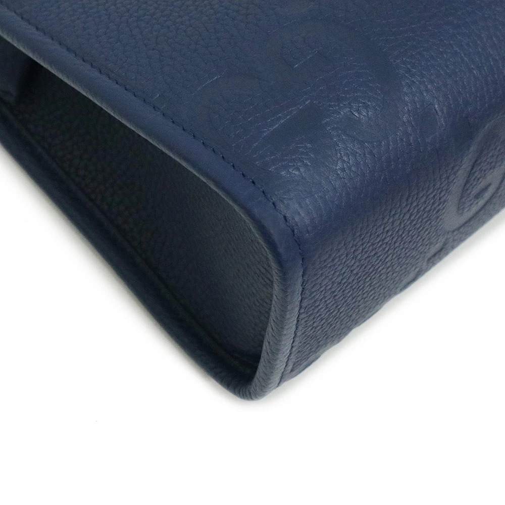 Gucci Jumbo GG Clutch Shoulder Clutch Bag Leather Blue - Picture 10 of 10